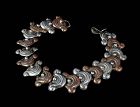 M Ocampo Mexican silver and copper Bracelet ~ Taxco mixed metals