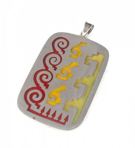 Janna Thomas Mexican silver "pluma Azteca" Pendant