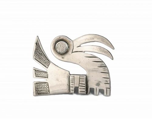 Graziella Laffi Peruvian silver "pelican" Pin Brooch