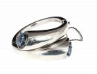 Mexican silver blue spinel modernist Bracelet ~ Miguel Melendez