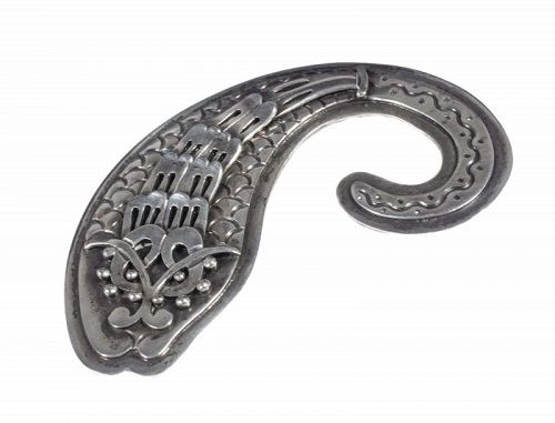 exceptional Doris Corpus Artisans Mexican silver Pin Brooch