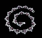 Los Castillo Mexican silver and amethyst glass beads Necklace