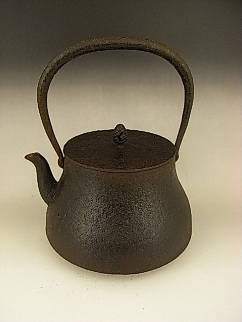 Japanese E. 20th C. Iron Tea Kettle by Kiryudo