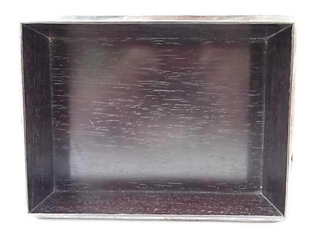 Japanese E. 20th C. Pure Silver Box with Woven Design