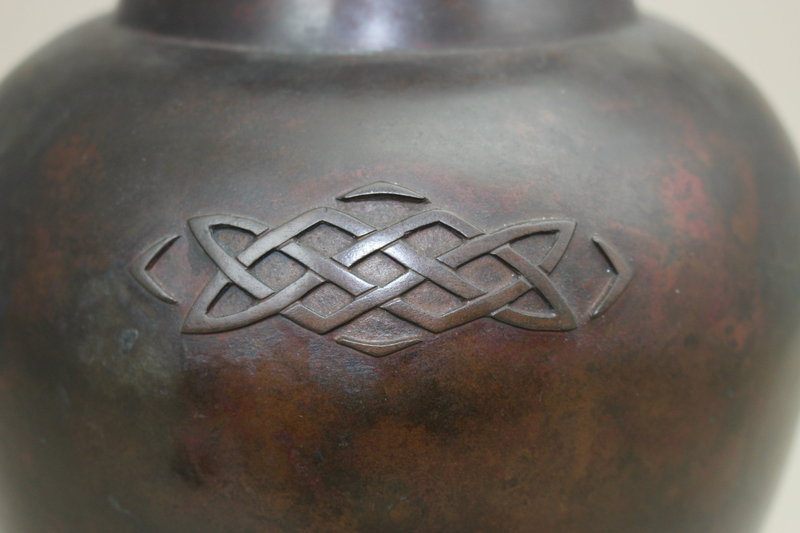 Japanese Early 20th Century Bronze Vase by Katori Hozuma