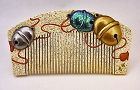 Japanese E. Showa Period Lacquer Bell Design Hair Comb