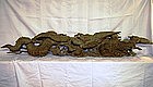 Japanese Taisho Period Carved Wooden Dragon Ranma