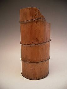 Japanese Early 20th Century Bamboo Flower Container