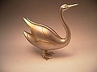 Japanese Early 20th Century Art Deco Bronze Swan