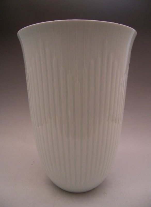 Japanese Large White Celadon Vase by Nakano Taku