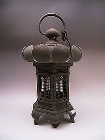 Japanese Circa 1900 Bronze Lantern