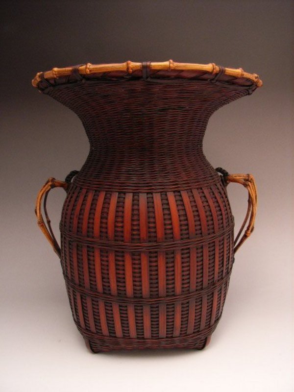 Japanese 20th Century Bamboo Basket by Shokosai