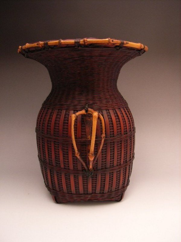 Japanese 20th Century Bamboo Basket by Shokosai