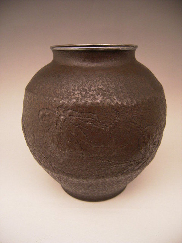 Japanese E. 20th Century Bronze Octopuses Vase