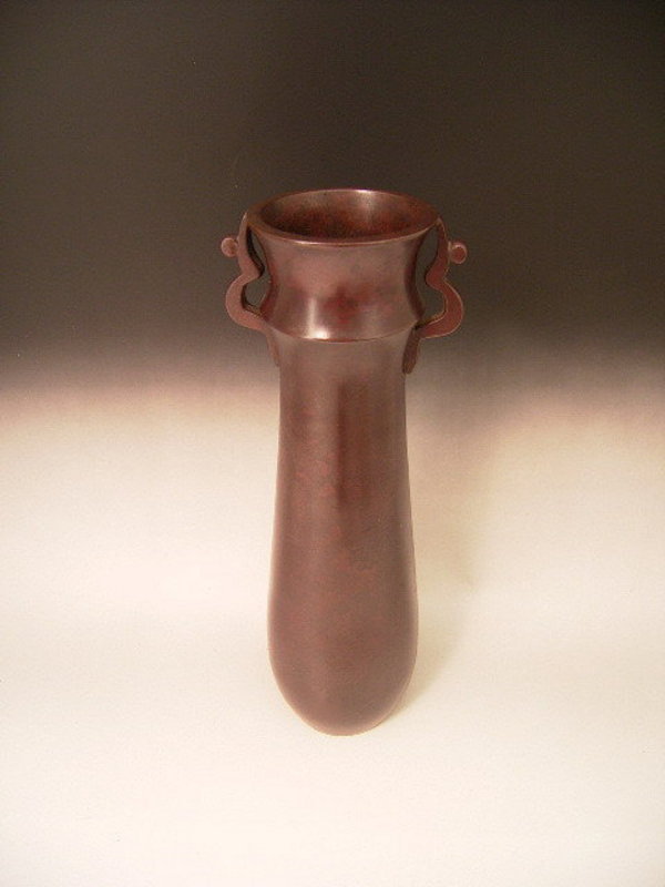 Japanese 20th C. Bronze Vase by Nakajima Yasumi II