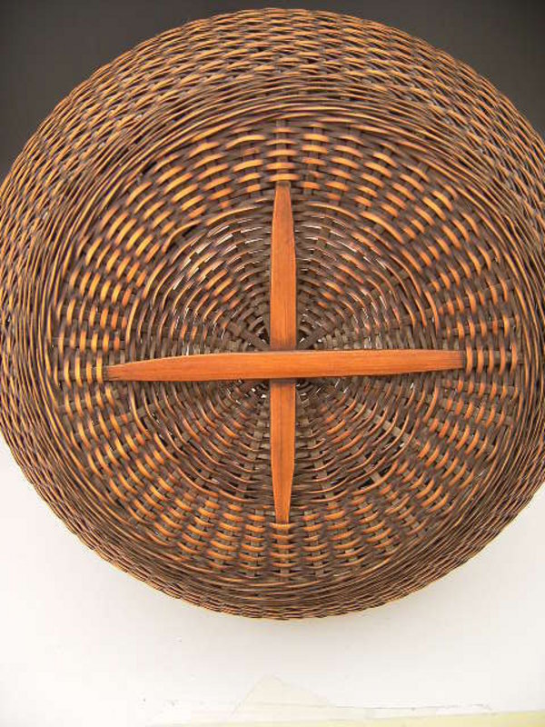 Japanese E. 20th Century Bamboo Flower Basket