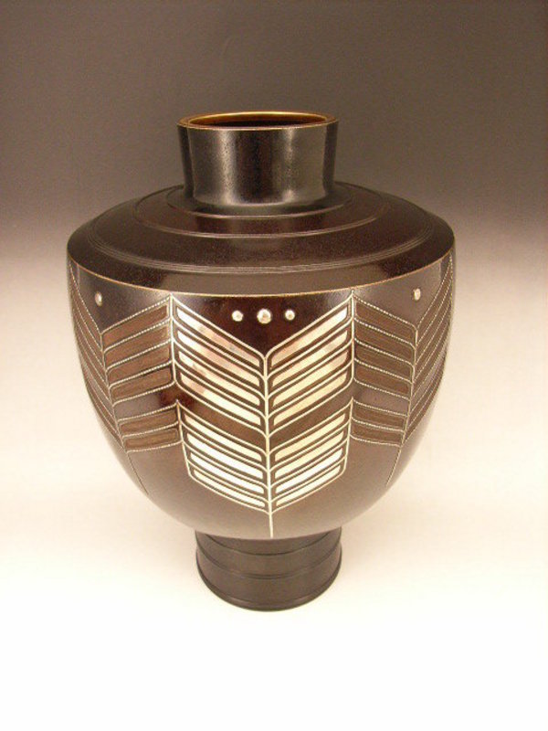 Japanese 20th Century Bronze Vase by Honbo Keisen