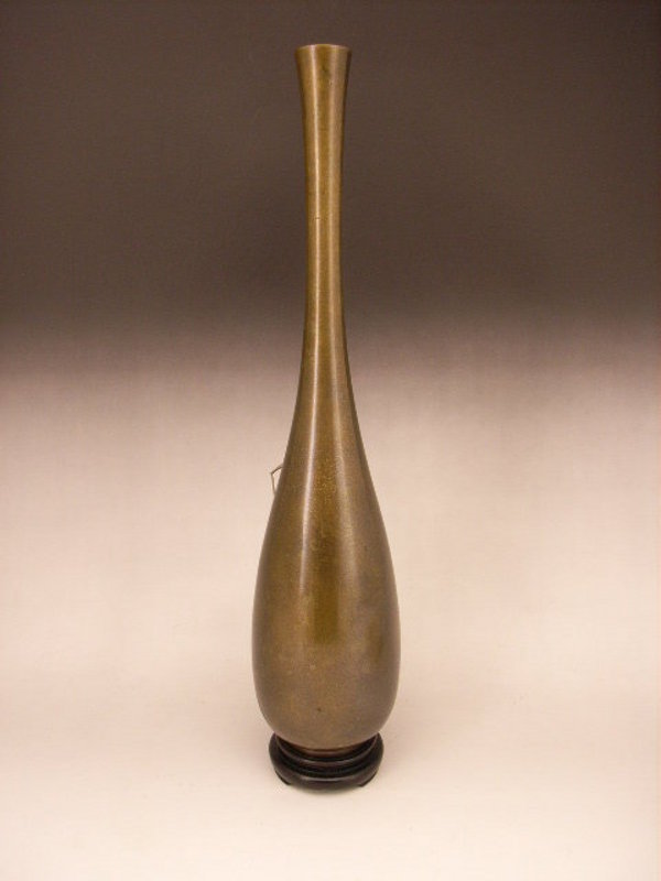 Japanese Circa 1900 Suzumushi Design Bronze Vase