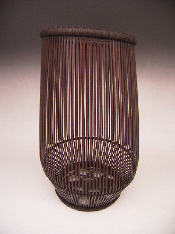 Japanese 20th Century Bamboo basket by Shiotsuki Juran