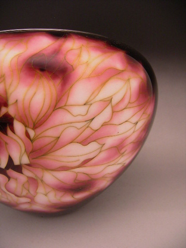 Japanese Ando Cloisonne Dahlia Vase