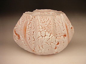 Japanese Shino Ware Vase by Shotaro Hayashi