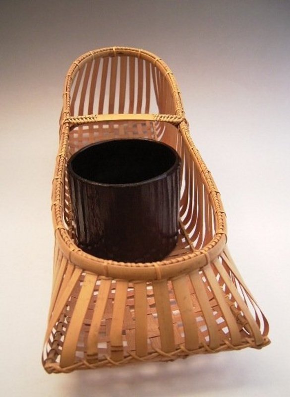 Japanese Bamboo Basket by Suemura Shobun