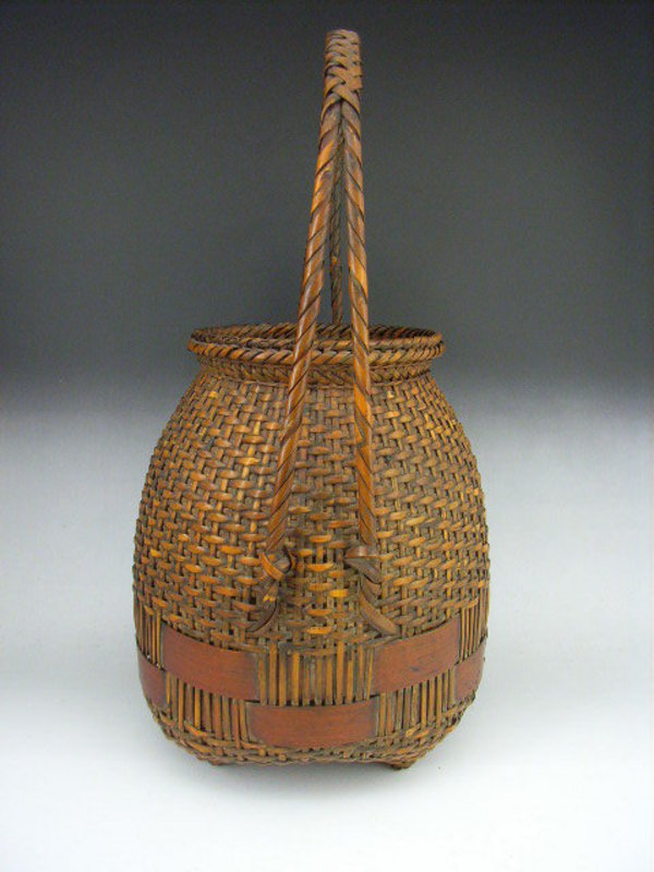 Japanese E. 20th C. Bamboo Basket