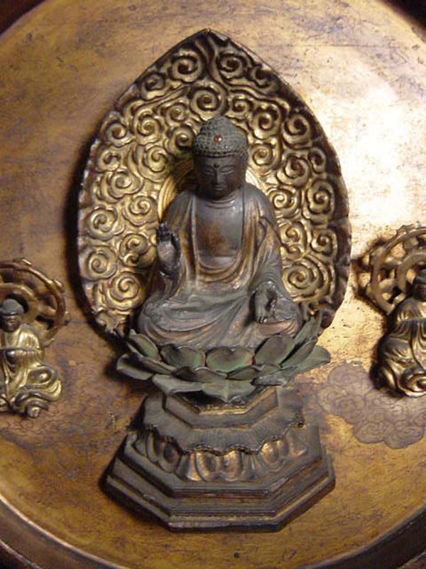 Japanese Late Edo Period Circular Hanging Buddha