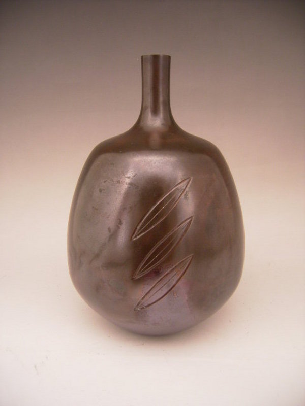 Japanese LNT Bronze Vase by Takamura Toyochika