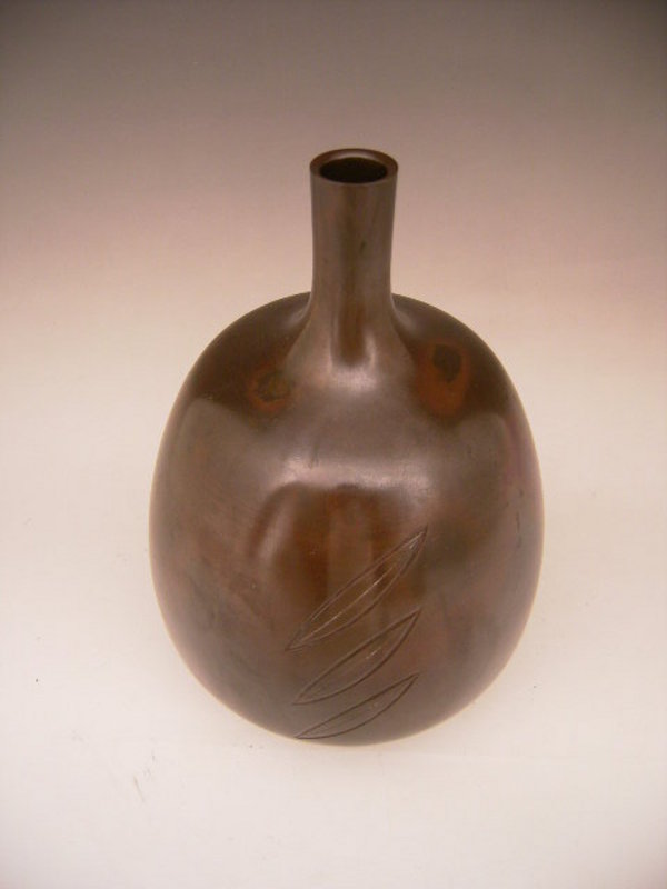 Japanese LNT Bronze Vase by Takamura Toyochika