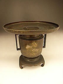 Japanese Meiji Period Kametani Bronze Usubata