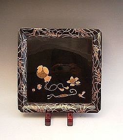 Japanese L. 19th Century Set of 5 Lacquer Trays