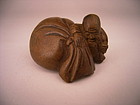 Japanese 19th Century Wood Netsuke of  Fukurokuju