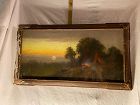 Listed Pastel Artist William Henry Chandler Indian / Teepee Landscape