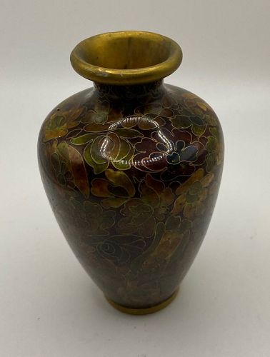 Small Brown Cloisonne Vase