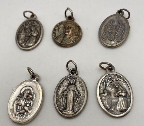Six Christian Silver  Medals