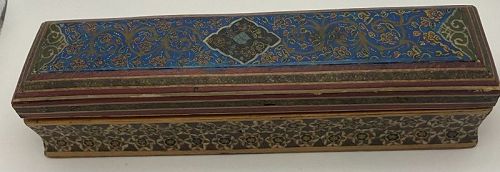 Vintage Middle Eastern Ottoman Inlaid Pen Box