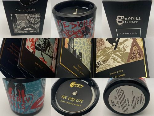 Graffitti library Candle "Los Angeles" NIB "Opened"