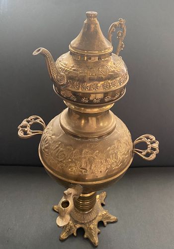 Vintage Lightweight Brass Samovar with Phoenix Spout
