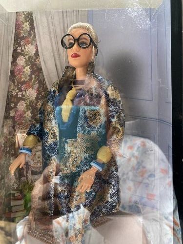 Iris Apfel Barbie Doll NIB Brocade Pantsuit