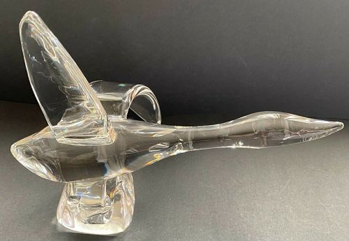 Vintage Steuben Art Glass Water Bird #8095 By Lloyd Atkins