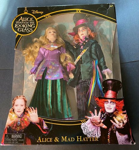 Disney Alice through the Looking Glass Two Doll Set NIB