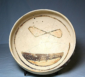 Sikyatki Polychrome bowl with Kachina face ca 1400 to 1625 ad.