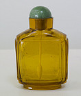 Chinese Amber Glass Snuff Bottle, 19th Century.