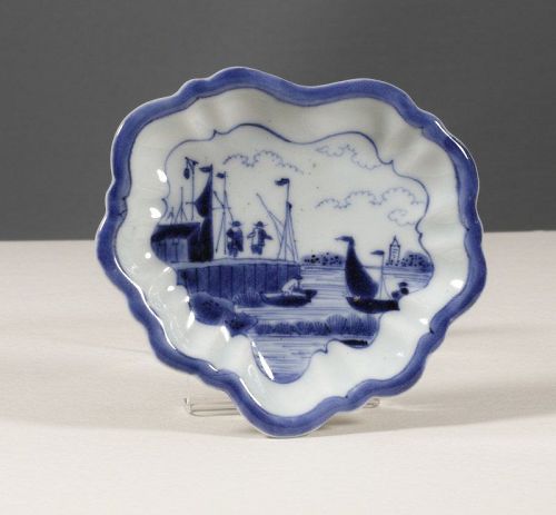 Arita Dish with Frederik Van Frytom Harbour Scene, 1680~1700