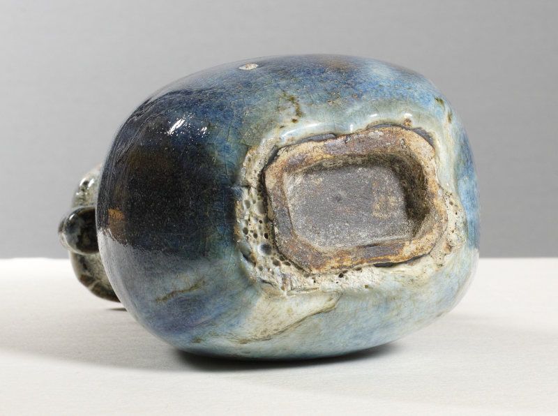 A Chinese Shiwan stoneware fanghu vase, Late Ming