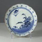 A Japanese Arita Pavilion & Poetry Dish, 18th C.# 3