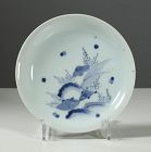 A Japanese Ai-Kutani plate, Arita circa 1700