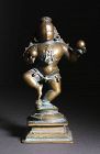 Bronze Krishna, South India, 18th Century.