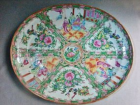 Rose Medallion Platter - 19th Century Export